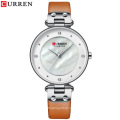 CURREN 9056 Women Watches Reloj Mujer Top Brand Luxury Leather Strap Wristwatch for Women Blue Clock Stylish Quartz Ladies Watch